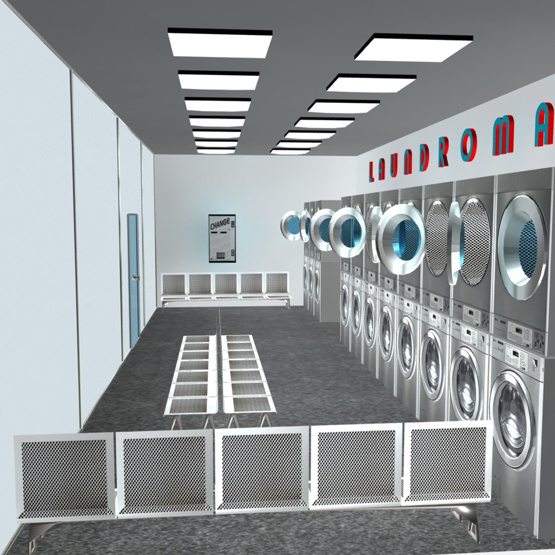 3D Laundromat Model - TurboSquid 1537043