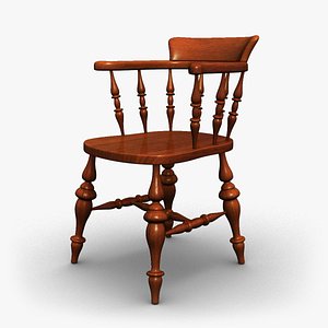 3d model wooden chair