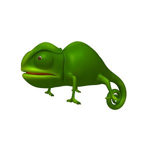 chameleon cartoon 3D