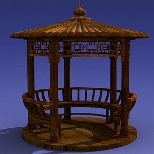 wooden gazebo 3d model
