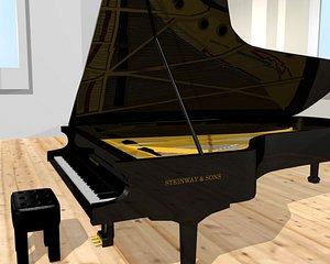 steinway grand piano 3d model