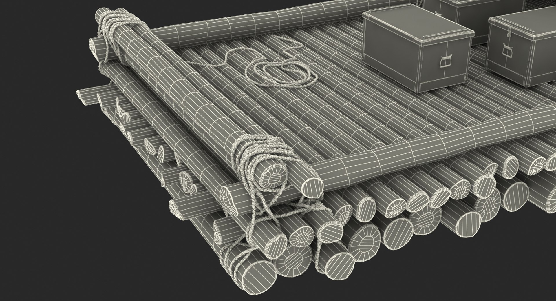 3D model timber raft - TurboSquid 1394397