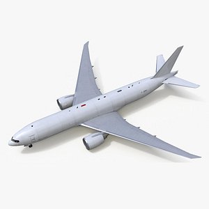 Commercial Freighter Airplane Boeing 777 Rigged for Maya