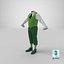 3D Lantern Sleeves Shirt with Vest Short Pants and Shoes 2 model