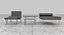 Knoll Ensemble complet Barcelona en cuir noir