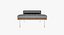 Knoll Ensemble complet Barcelona en cuir noir