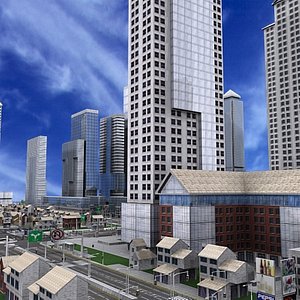 city architecture buildings 3d model