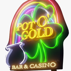 Vegas Casino Bar Neon Sign - Animated