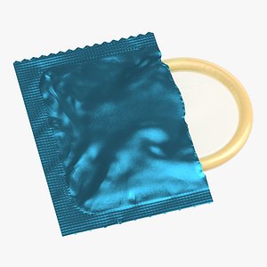 Condom Unwrapped Blue