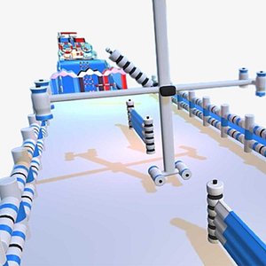 3D Wipeout Animated Obstacles Pack 3D Model model