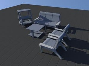 3d table chair