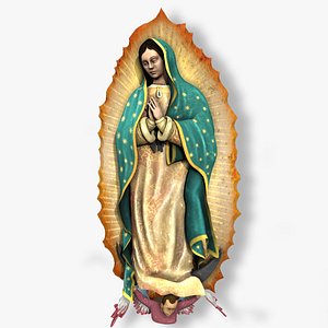 lady guadalupe virgin mary 3D model
