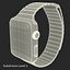 Apple Watch 38mm Magnetic Closure Blue Leather Loop 2 3D Model
