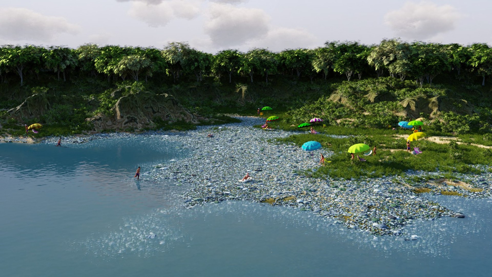 3D Model Beach Sand Blender Pebbles TurboSquid 1592075