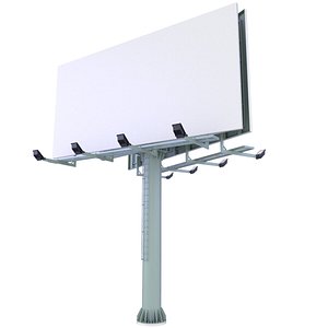 3D Street Billboard Pole 31