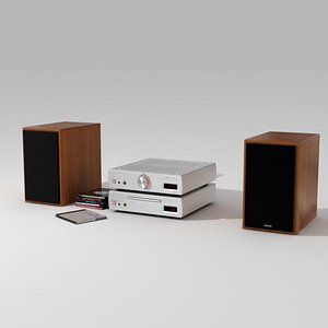 denon speaker loudspeaker 3d max