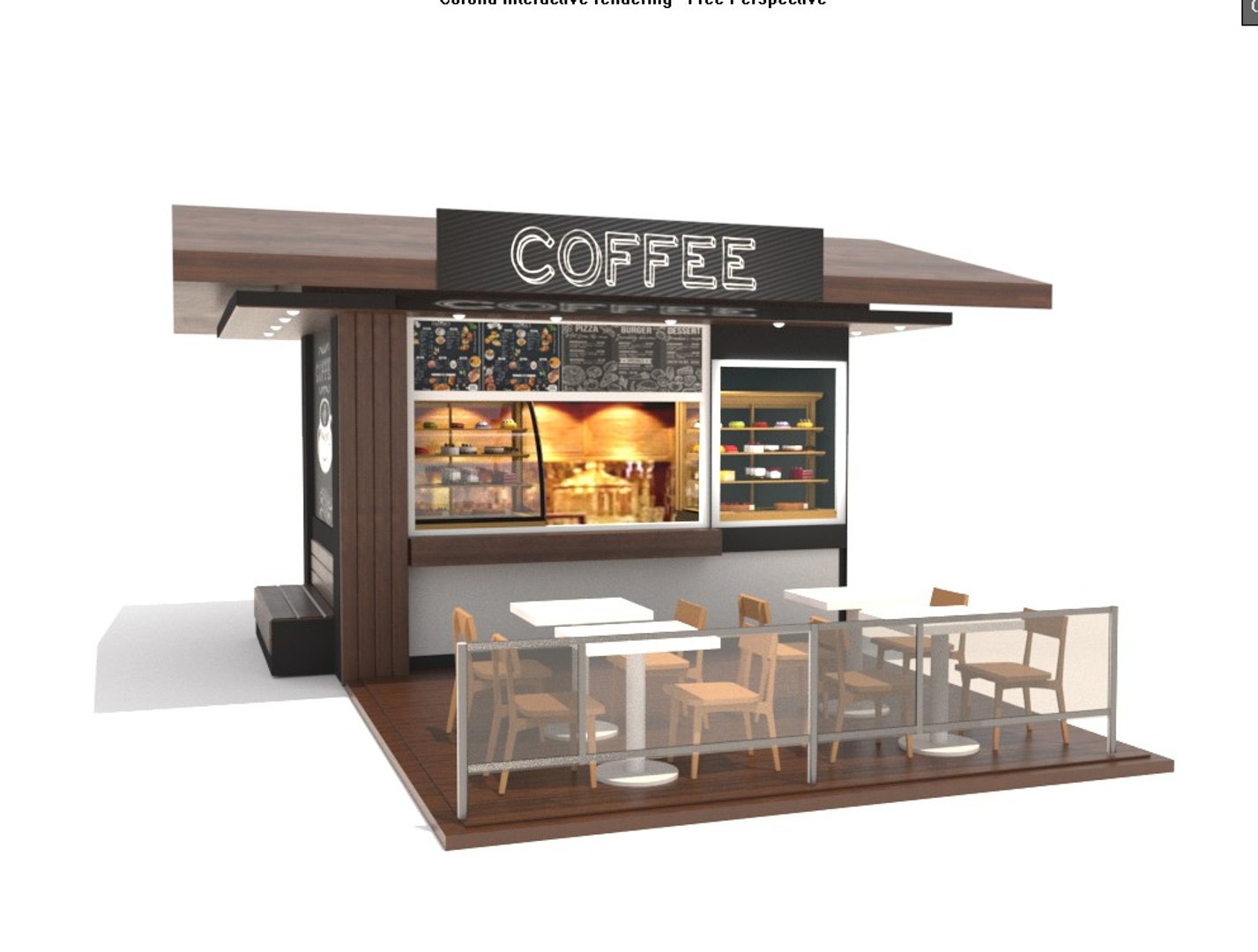 3D Coffee Pavilion - TurboSquid 1631593