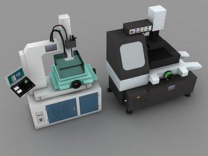 wire cutting edm 3d model