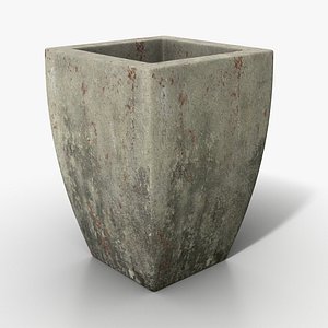 3D Vase Concrete Quad S