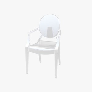 Philippe Starck Louis Ghost Chair 3D model