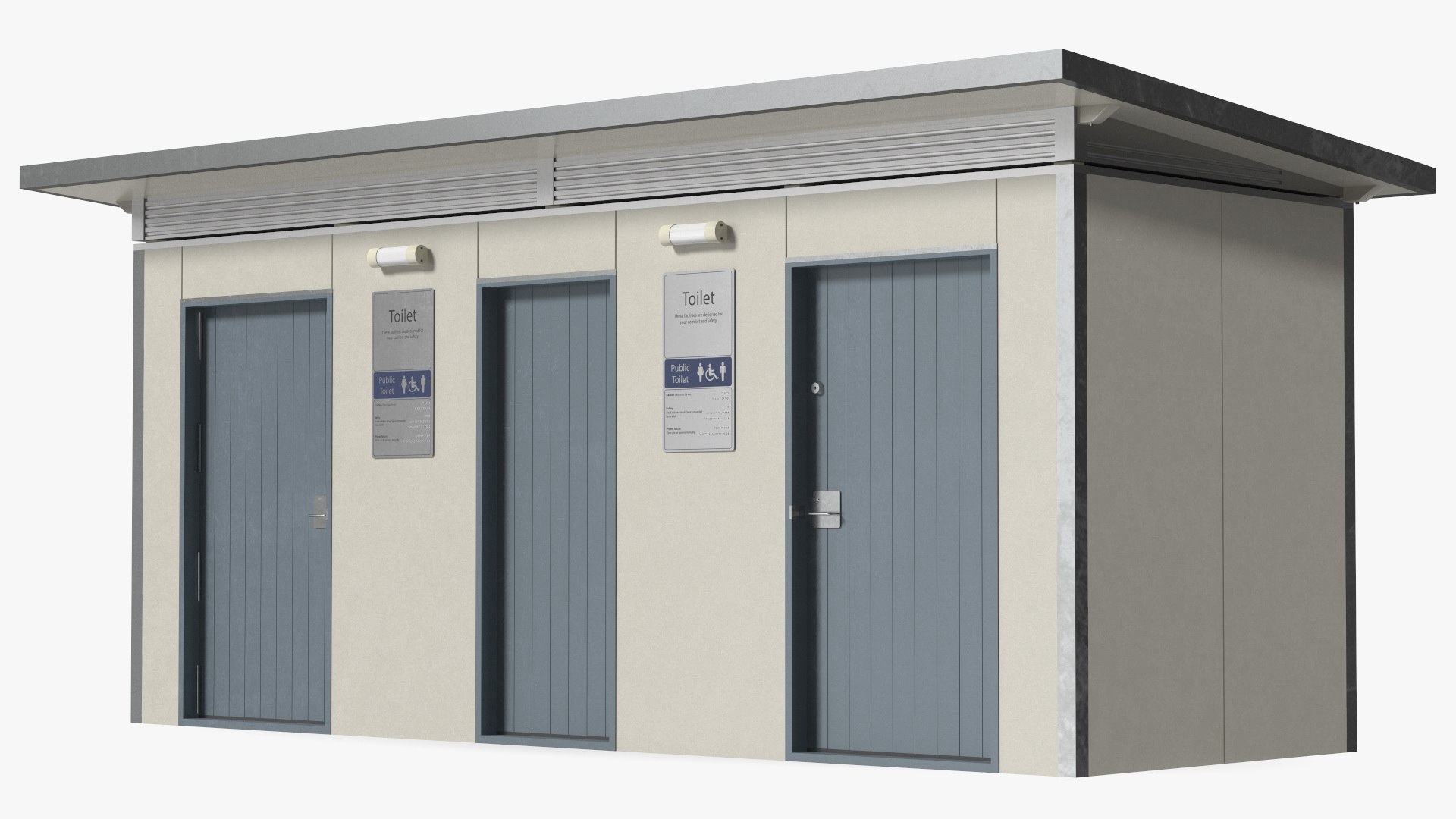 Public Restroom Building 3D model preview