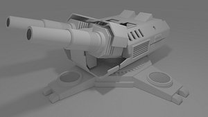 twin turret obj