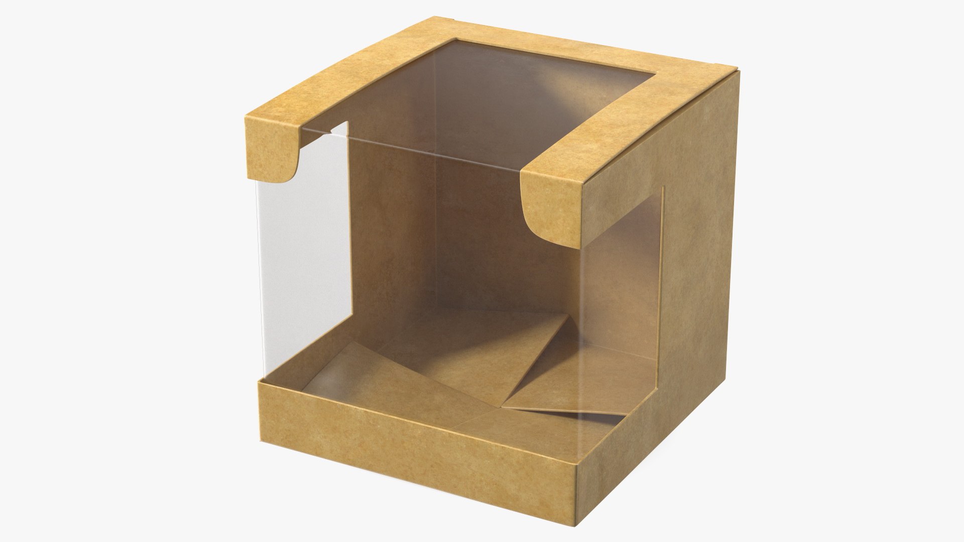 Carton Package for Cupcake 3D model preview