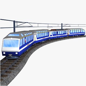 mob montreux-berner oberland-bahn bde 4-4 panorama passenger train 3D model