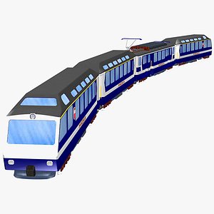 mob montreux-berner oberland-bahn bde 4-4 panorama passenger train 3D model
