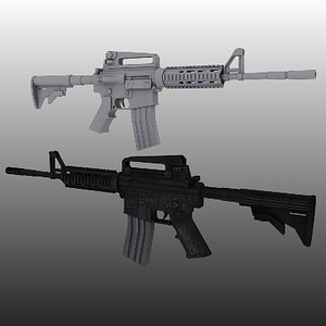 m4a1 assault rifle 3d model