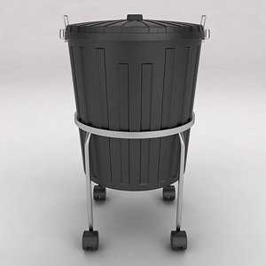 3d model dustbin trolley