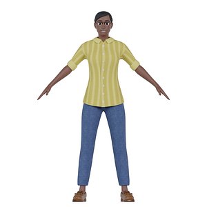 3D cartoon woman