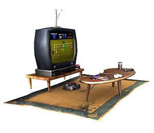 living room entertainment 3d model