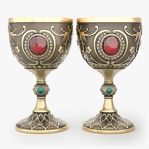 Lowpoly and detailed chalice model
