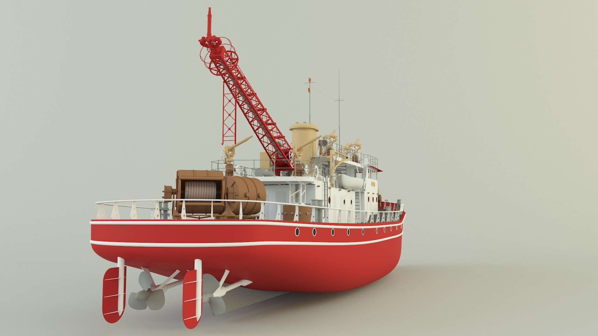 Fire Fighter Ship 3D Model Model - TurboSquid 2230160