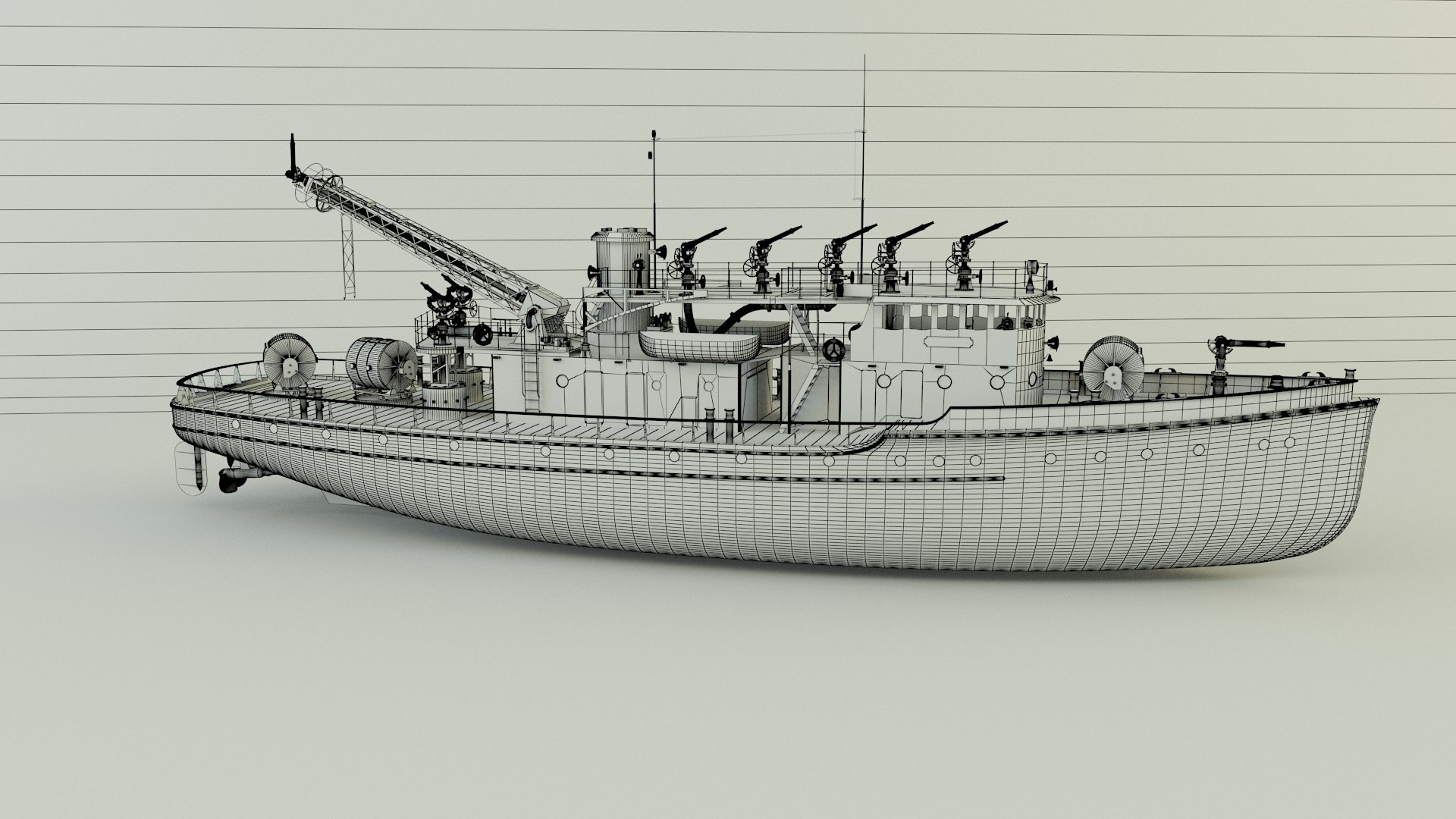 Fire Fighter Ship 3D Model Model - TurboSquid 2230160