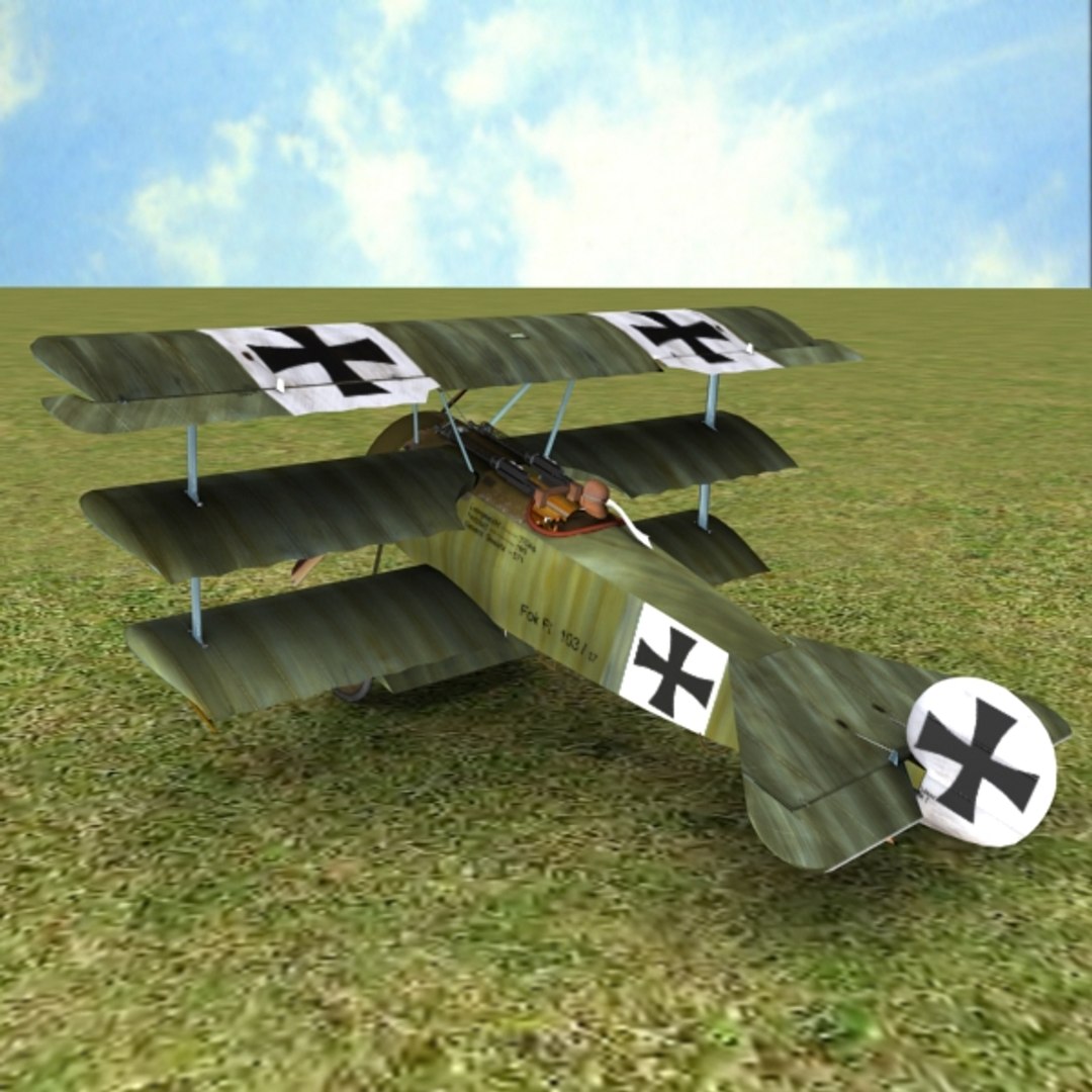 3d Model Fokker Dr1 Triplane Werner