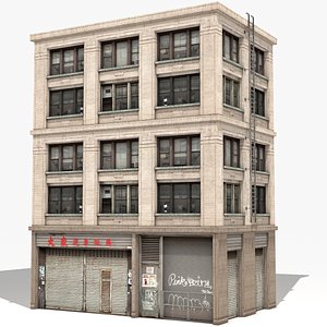 Apartment Building 13 Low Poly