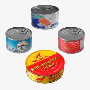 Canned Fish Collection 2 3D model