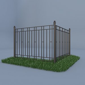 3d model iron fence
