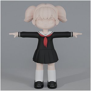 Minimal Chibi School Uniform 03 model