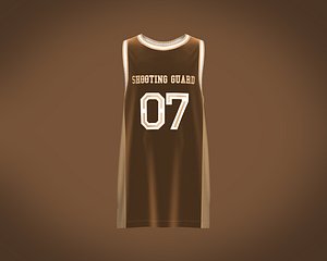 Mens Basketball velvet fusion Jersey 3D model