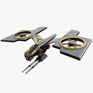 3D Cyberpunk Drone model