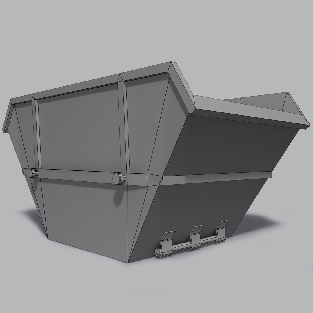 Large Green Skip 3d Max