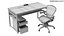 Detailed Desk With Chair