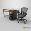 Detailed Desk With Chair
