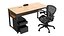 Detailed Desk With Chair