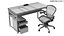 Detailed Desk With Chair