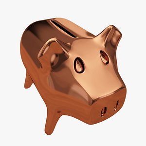 Piggy bank- modern goldlike moneybox