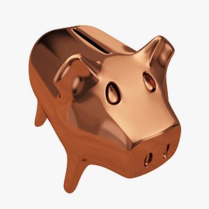 Piggy bank- modern goldlike moneybox